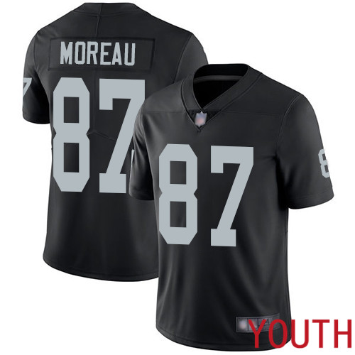 Oakland Raiders Limited Black Youth Foster Moreau Home Jersey NFL Football 87 Vapor Untouchable Jersey